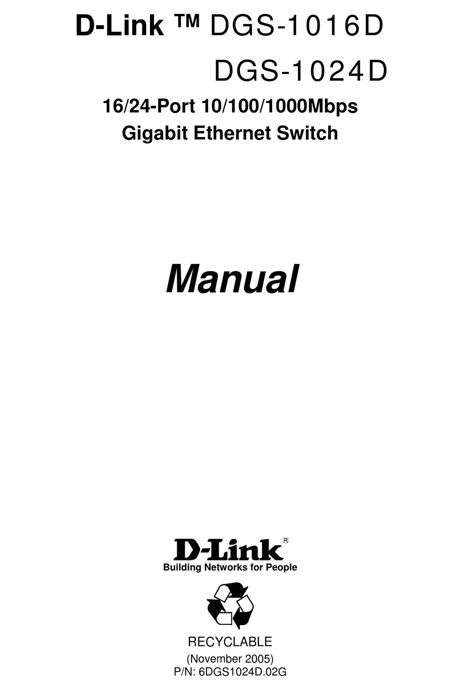 D-LINK DGS-1016D SWITCH MANUAL | ManualsLib