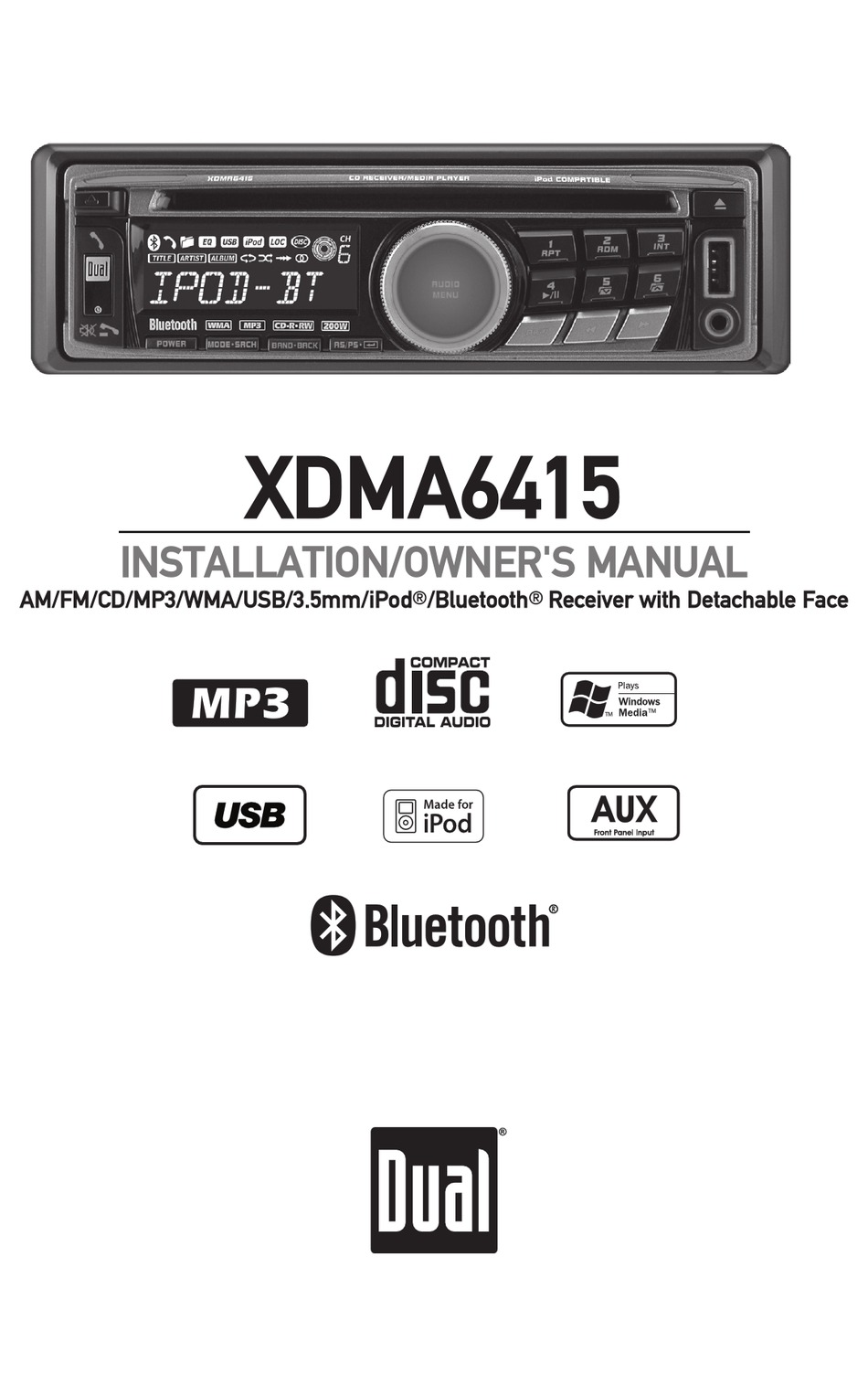 DUAL XDMA6415 INSTALLATION & OWNER'S MANUAL Pdf Download | ManualsLib