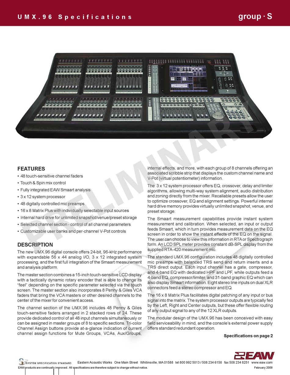 eaw dx810 digital matrix mixer and signal processor