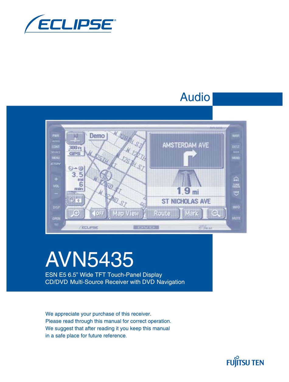 ECLIPSE AVN5435 CAR VIDEO SYSTEM USER MANUAL ManualsLib