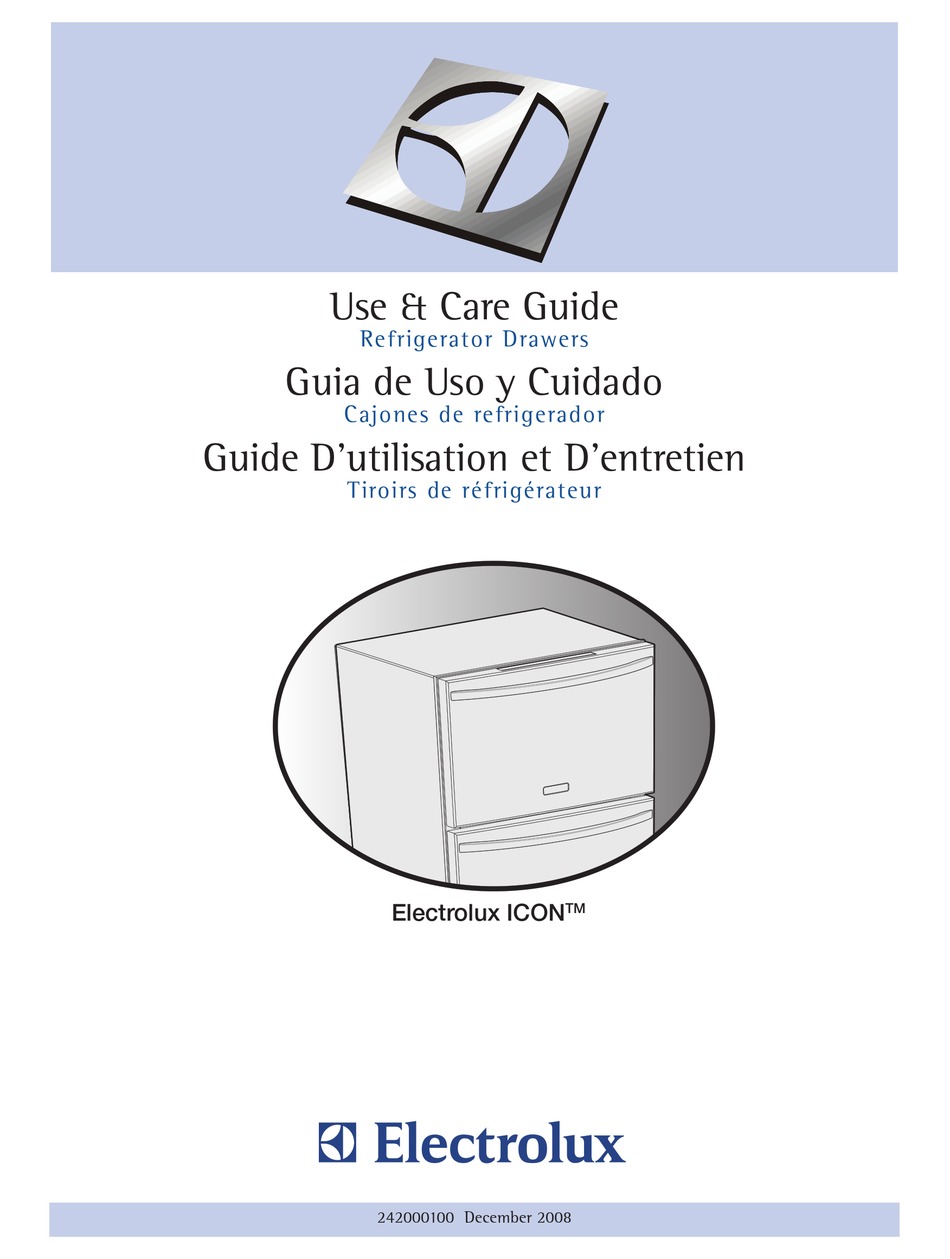 ELECTROLUX ICON 242000100 USE & CARE MANUAL Pdf Download | ManualsLib