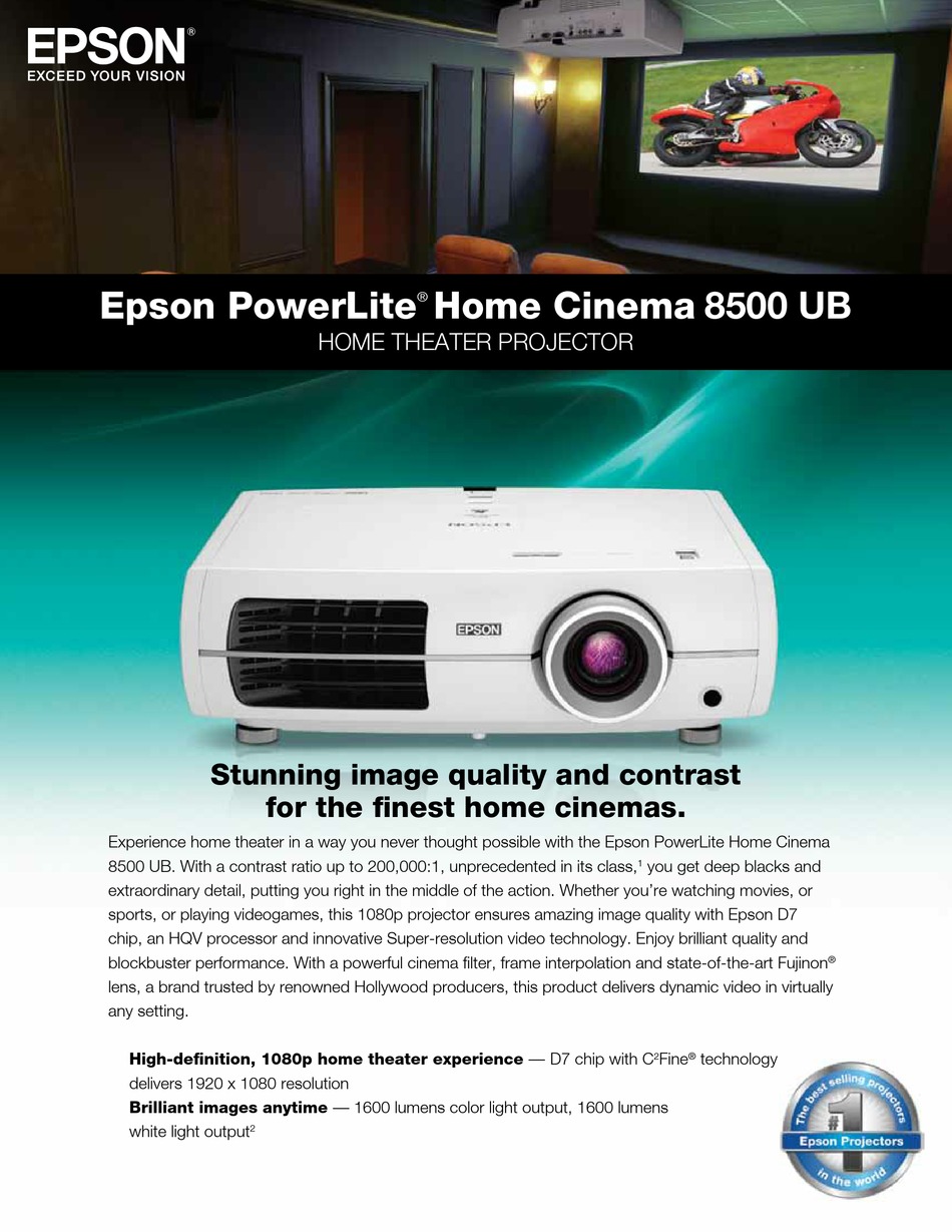 EPSON POWERLITE HOME CINEMA 8500 UB 