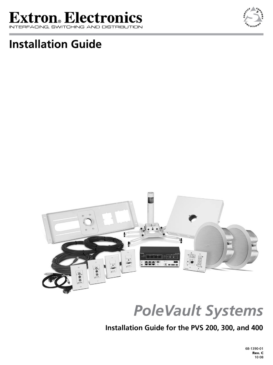 EXTRON ELECTRONICS POLEVAULT SYSTEMS PVS 300 INSTALLATION MANUAL Pdf