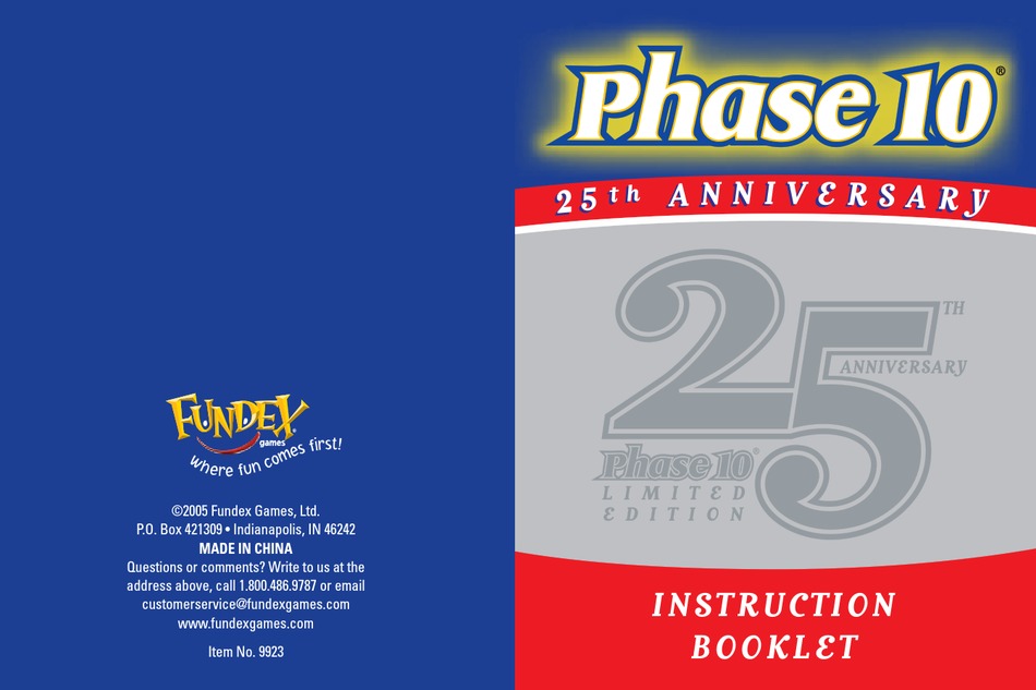 FUNDEX GAMES 9923 INSTRUCTION BOOKLET Pdf Download ManualsLib