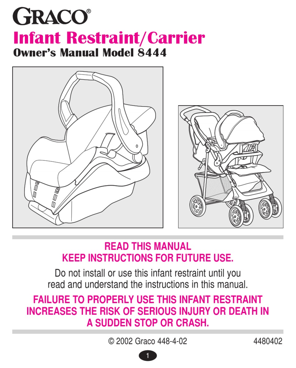GRACO 8444 BABY CARRIER OWNER'S MANUAL ManualsLib