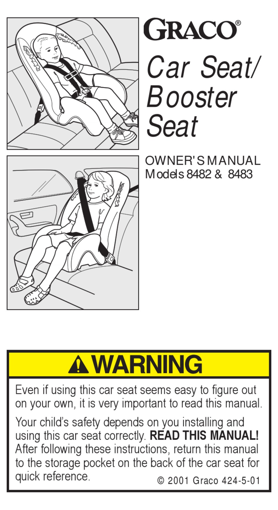 GRACO 8482 CAR SEAT OWNER'S MANUAL ManualsLib