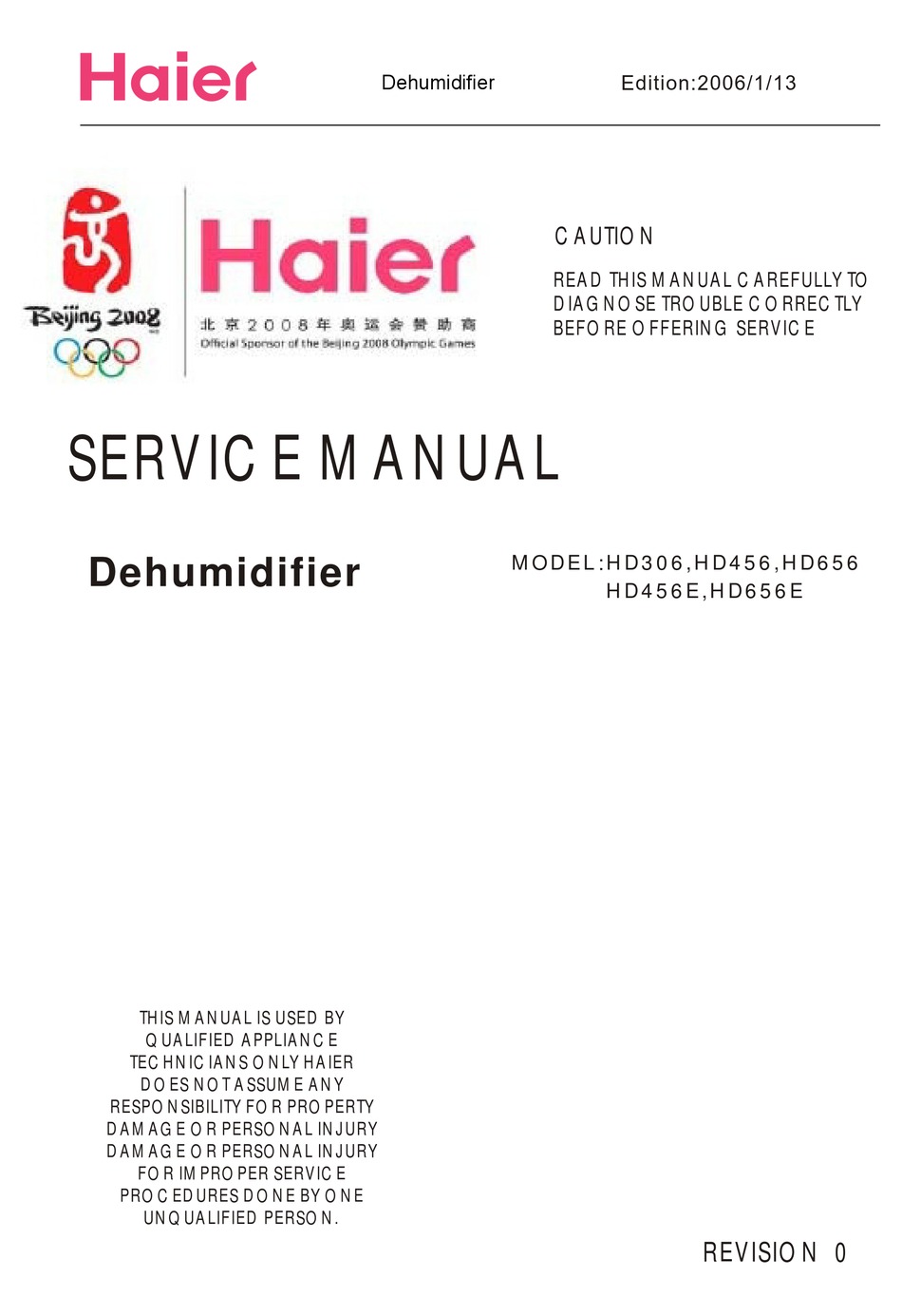 HAIER HD306 DEHUMIDIFIER SERVICE MANUAL ManualsLib
