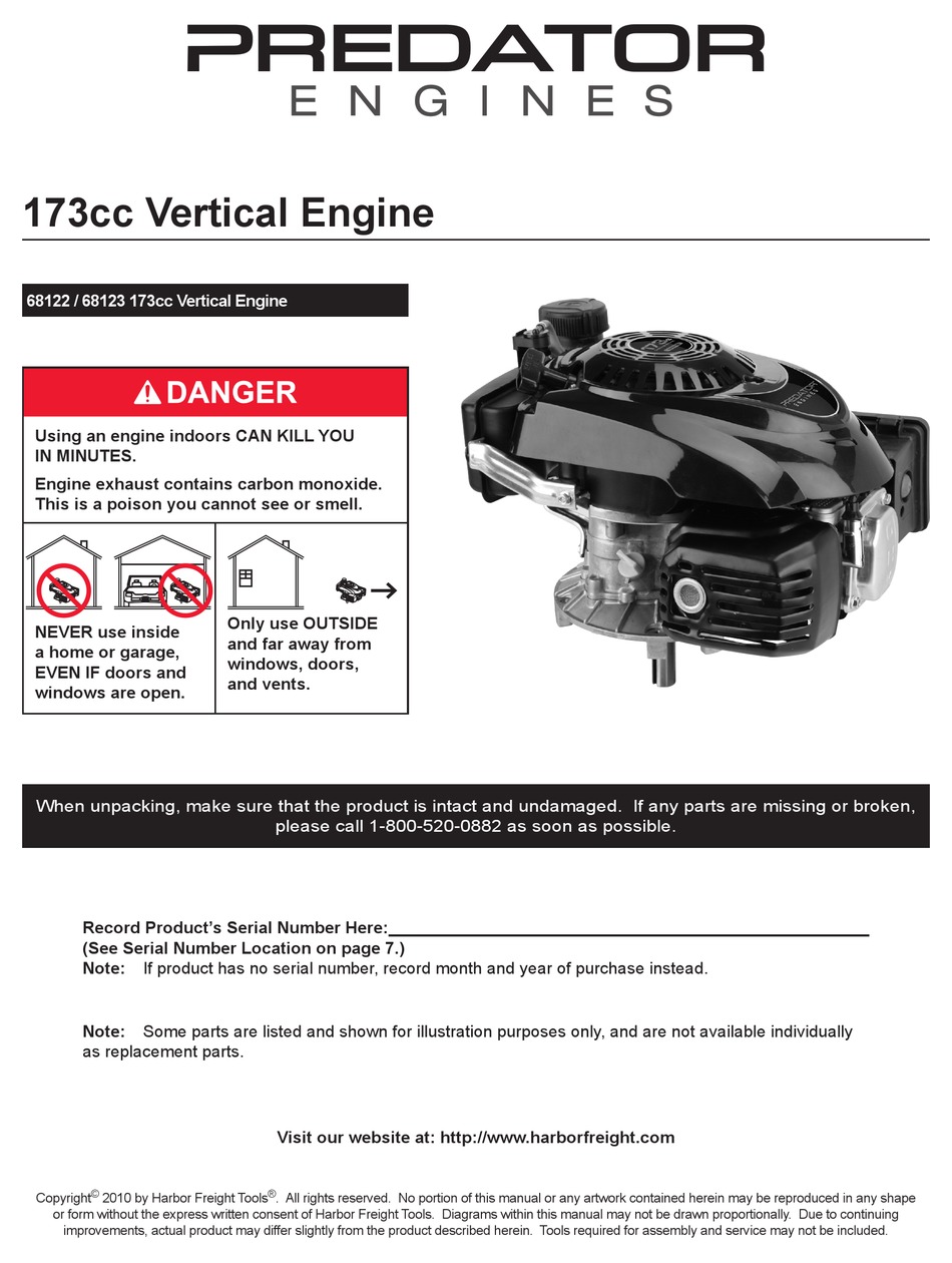 HARBOR FREIGHT TOOLS 68122 USER MANUAL Pdf Download | ManualsLib