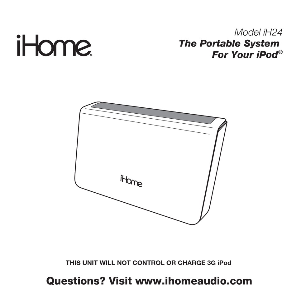 IHOME IH24 DOCKING STATION PRODUCT MANUAL ManualsLib