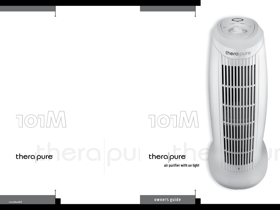 Therapure air purifier with uv light manual discount