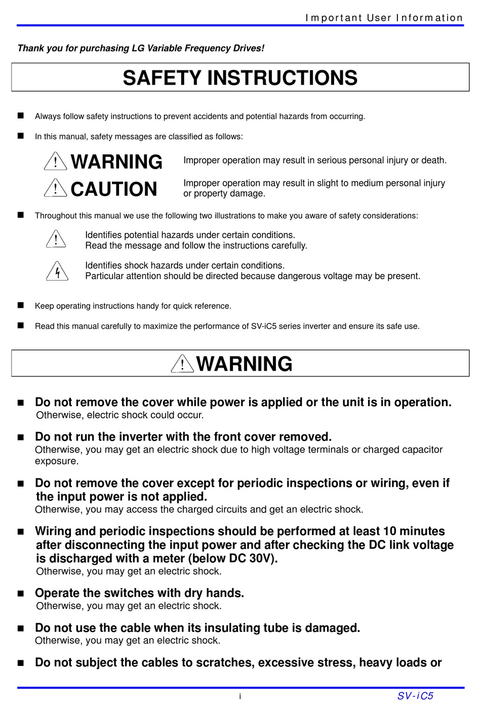 Lg Sv Ic5 Series Instruction Manual Pdf Download Manualslib