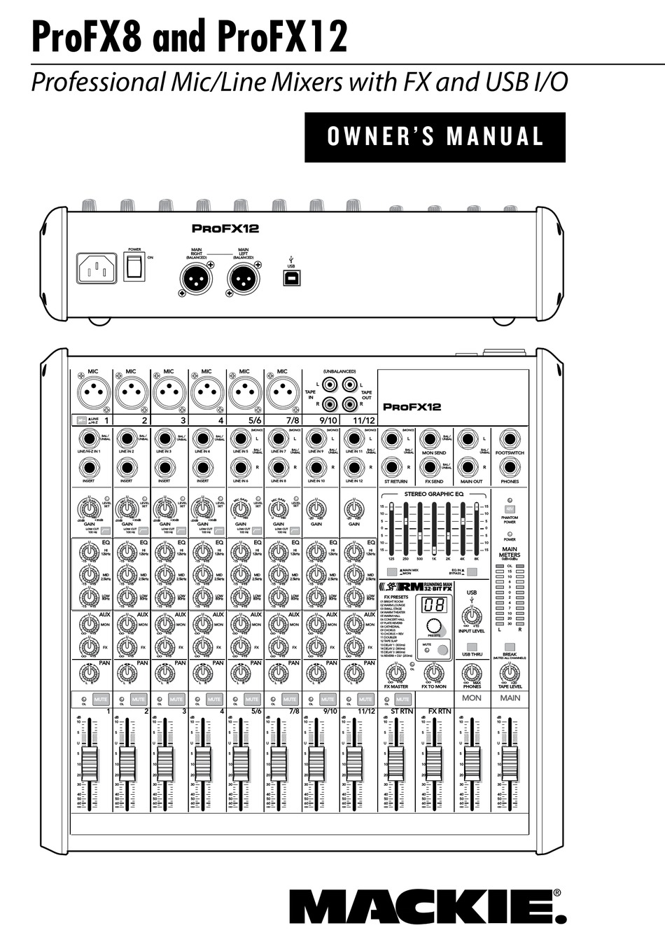 MACKIE PROFX12 OWNER'S MANUAL Pdf Download | ManualsLib