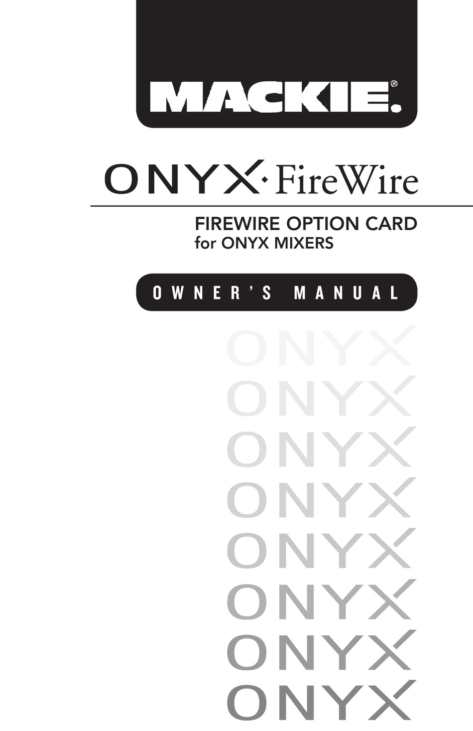 mackie onyx 1620 firewire option card drivers