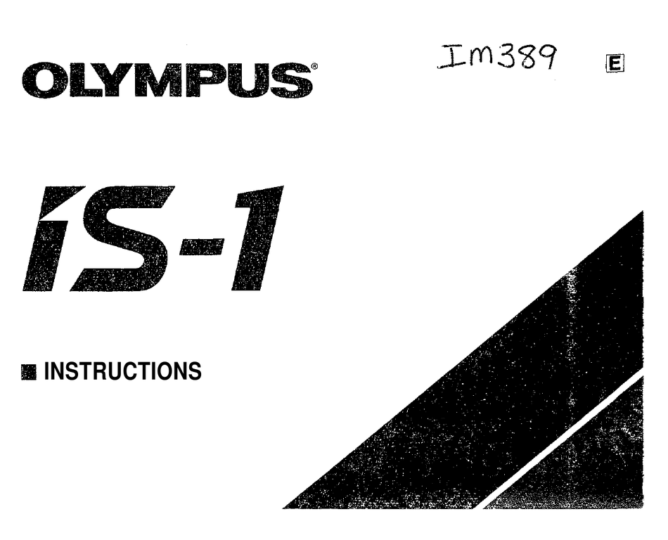 OLYMPUS IS1 DIGITAL CAMERA INSTRUCTIONS MANUAL ManualsLib