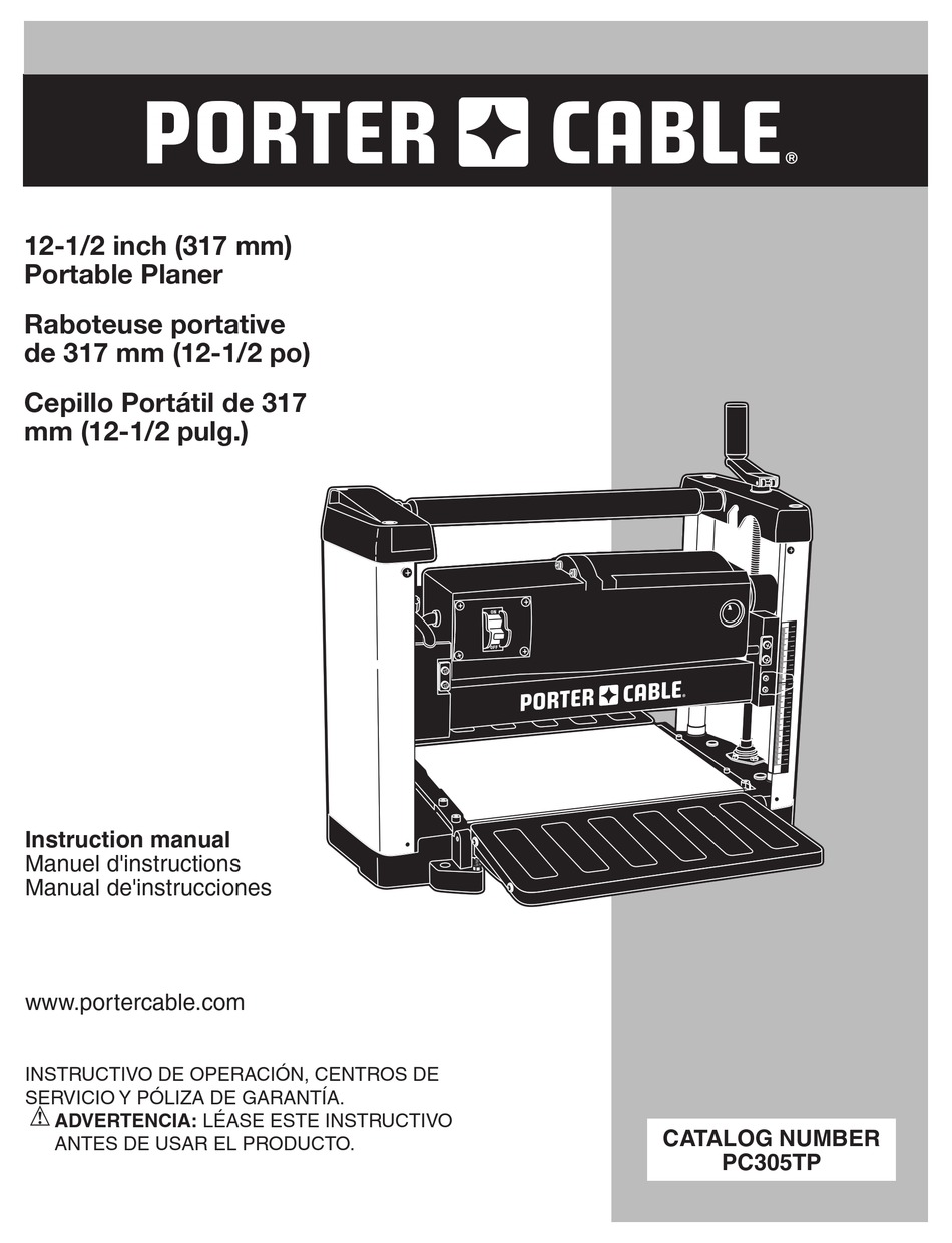 PORTER-CABLE PC305TP INSTRUCTION MANUAL Pdf Download | ManualsLib