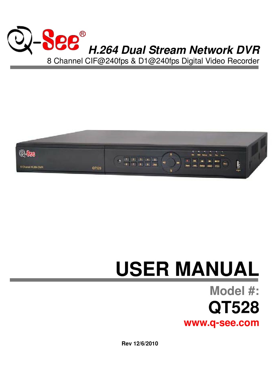 Q-SEE QT528 USER MANUAL Pdf Download | ManualsLib