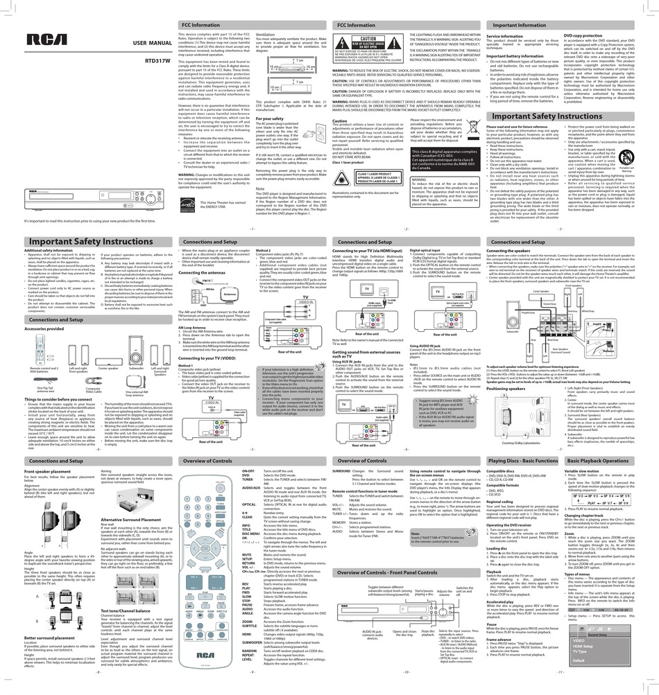 RCA RTD317W USER MANUAL Pdf Download | ManualsLib