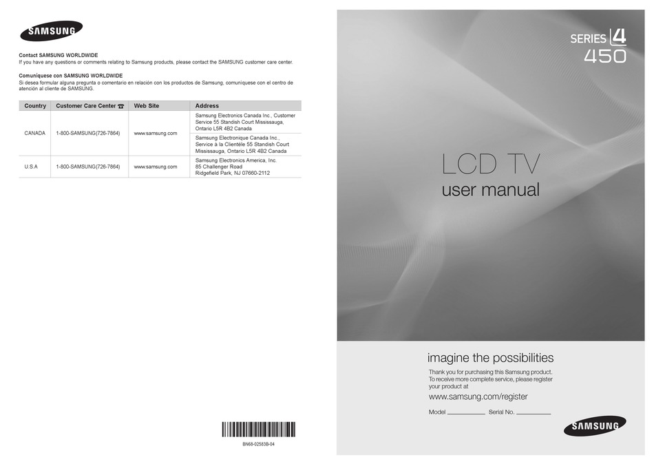 Samsung Tv Bn59 Manual