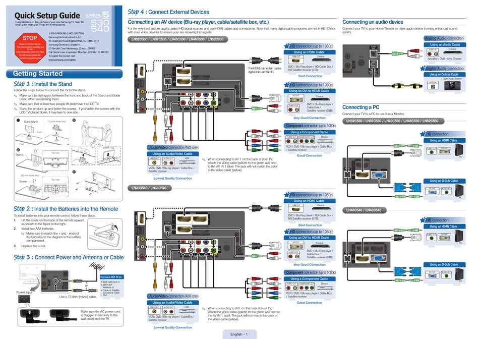 SAMSUNG BN68-02610C-01 QUICK SETUP MANUAL Pdf Download | ManualsLib