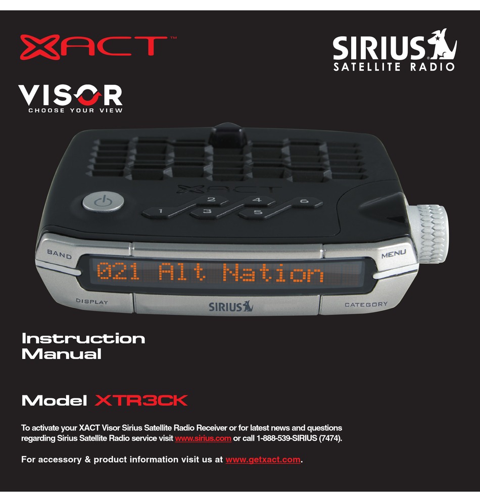Play Receiver and Vehicle Kit XACT Communications XTR3CK Sirius Satellite Plug 