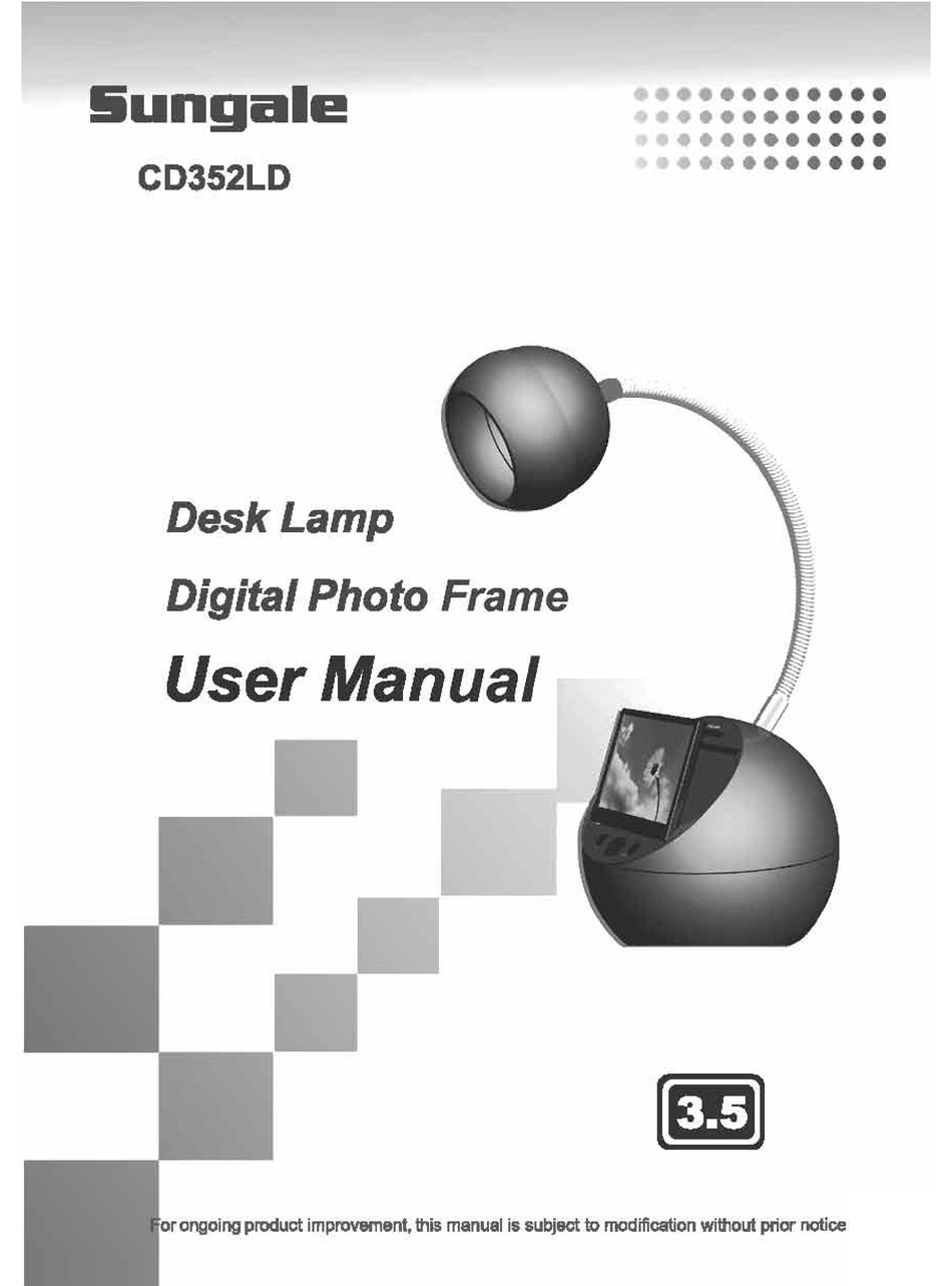 SUNGALE CD352LD DIGITAL PHOTO FRAME USER MANUAL ManualsLib