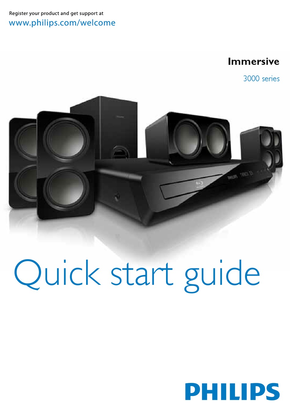 PHILIPS HTS3541/05 HOME CINEMA SPEAKER QUICK START MANUAL ManualsLib