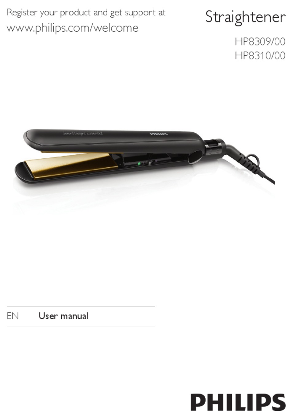 PHILIPS HP8309/00 HAIR STYLER USER MANUAL | ManualsLib