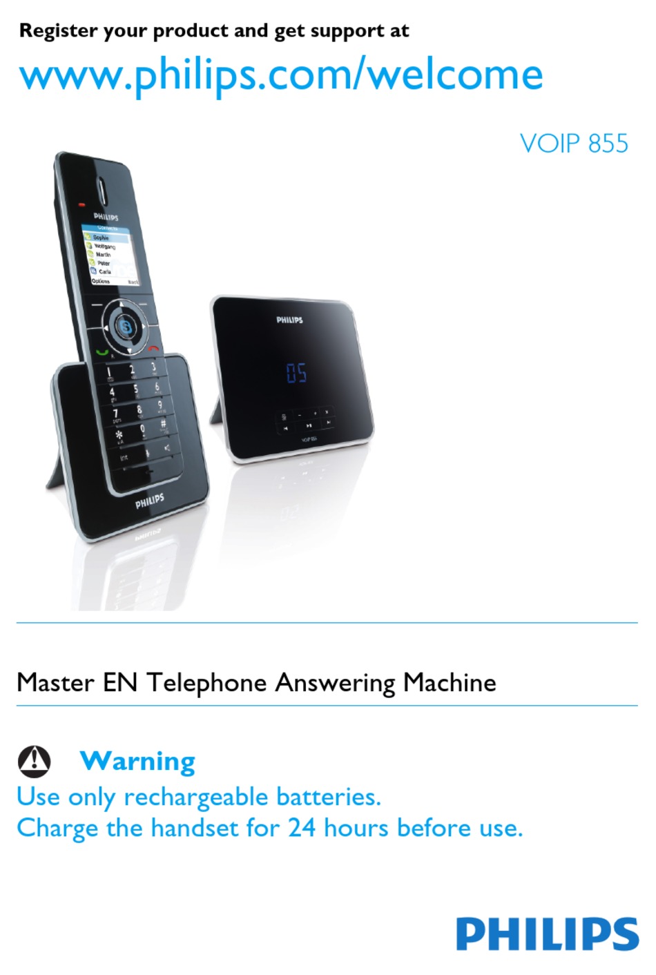 PHILIPS VOIP8551B/05 MANUAL Pdf Download | ManualsLib