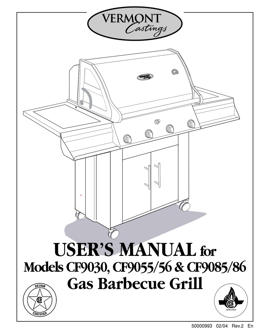 VERMONT CASTINGS CF9030 GRILL USER MANUAL ManualsLib