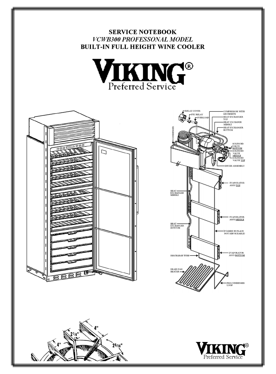 VIKING VCWB300 WINE COOLER SERVICE NOTEBOOK ManualsLib