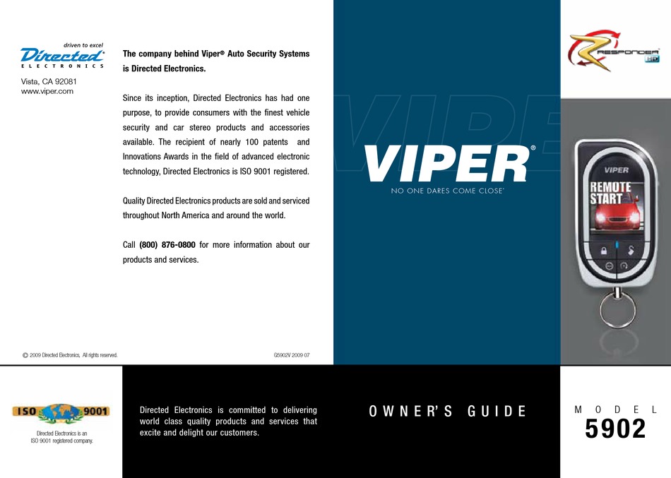 VIPER 5902 OWNER'S MANUAL Pdf Download | ManualsLib