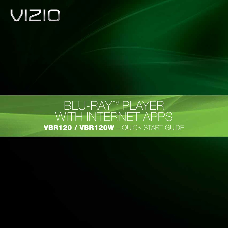 VIZIO VBR120 QUICK START MANUAL Pdf Download | ManualsLib