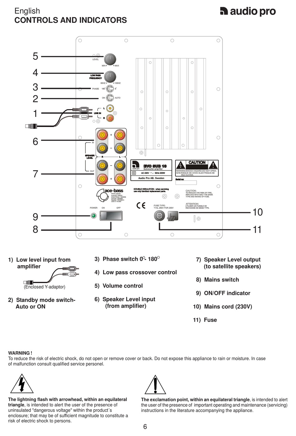 AUDIO PRO EVO SERIES SUB EVO 10 SUBWOOFER INSTRUCTIONS ManualsLib