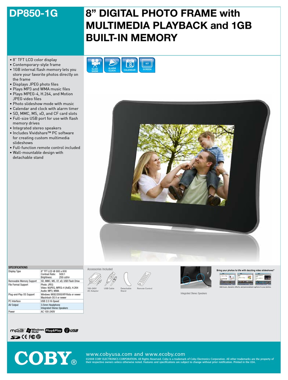 coby photo viewer software dp 161