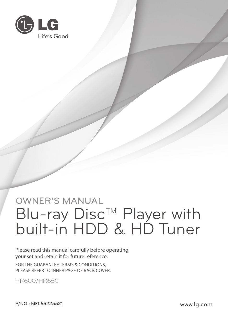 LG HR600 BLURAY PLAYER OWNER'S MANUAL ManualsLib