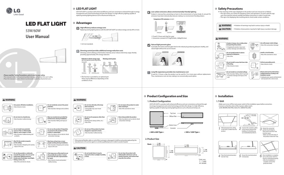 LG LF53075032B HOME LIGHTING USER MANUAL | ManualsLib