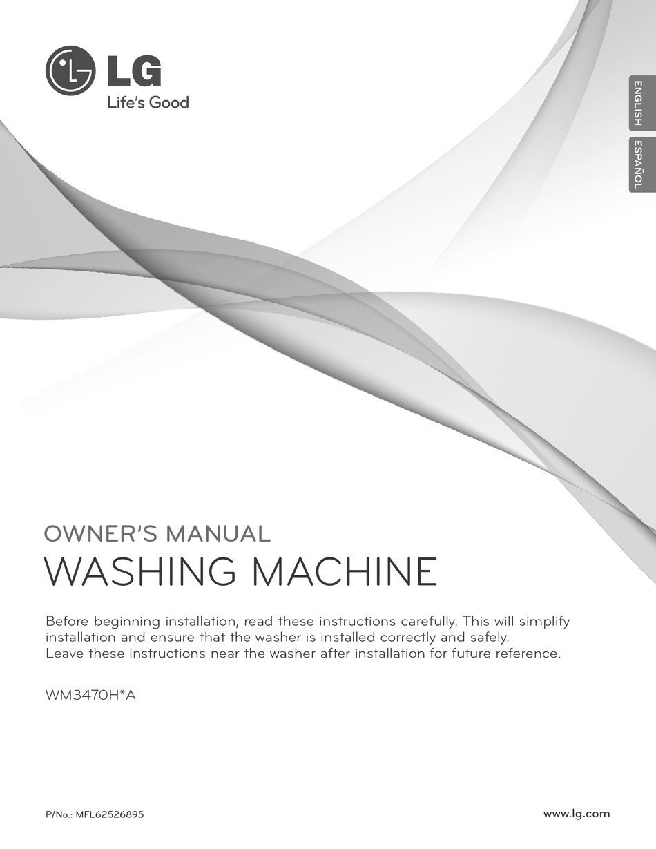 LG WM3470HVA OWNER'S MANUAL Pdf Download | ManualsLib