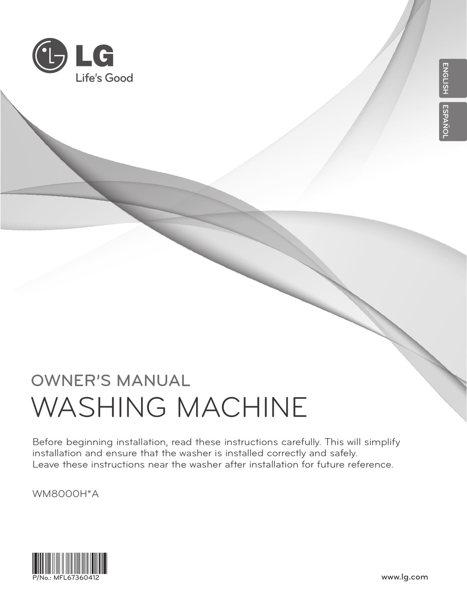 LG WM8000HVA OWNER'S MANUAL Pdf Download | ManualsLib