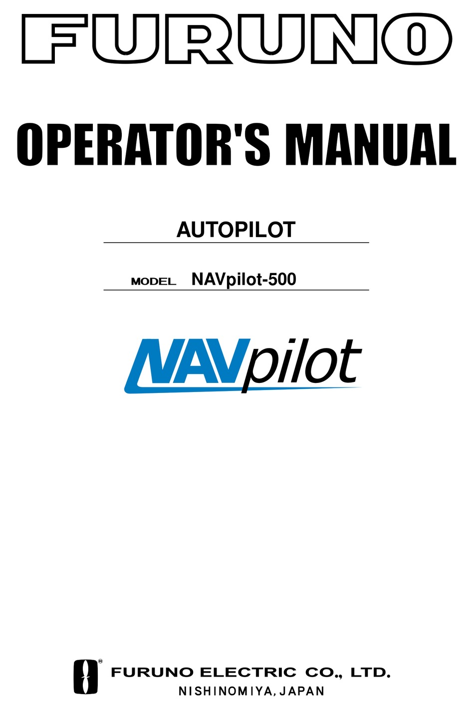 Furuno Navpilot 500 Manual 65+ Pages - Latest Revision 