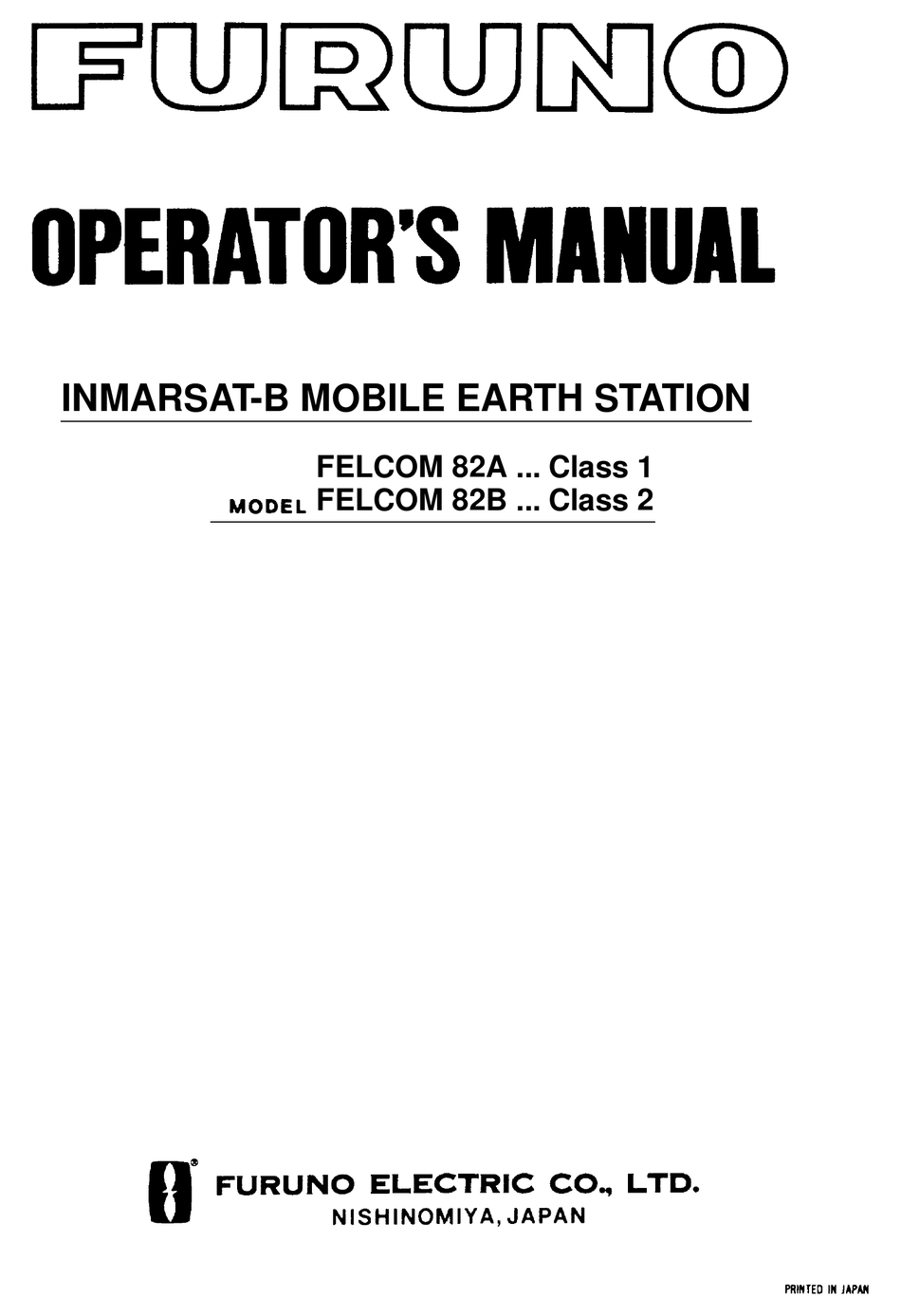 Furuno Felcom 82 Gps Operators Manual Manualslib