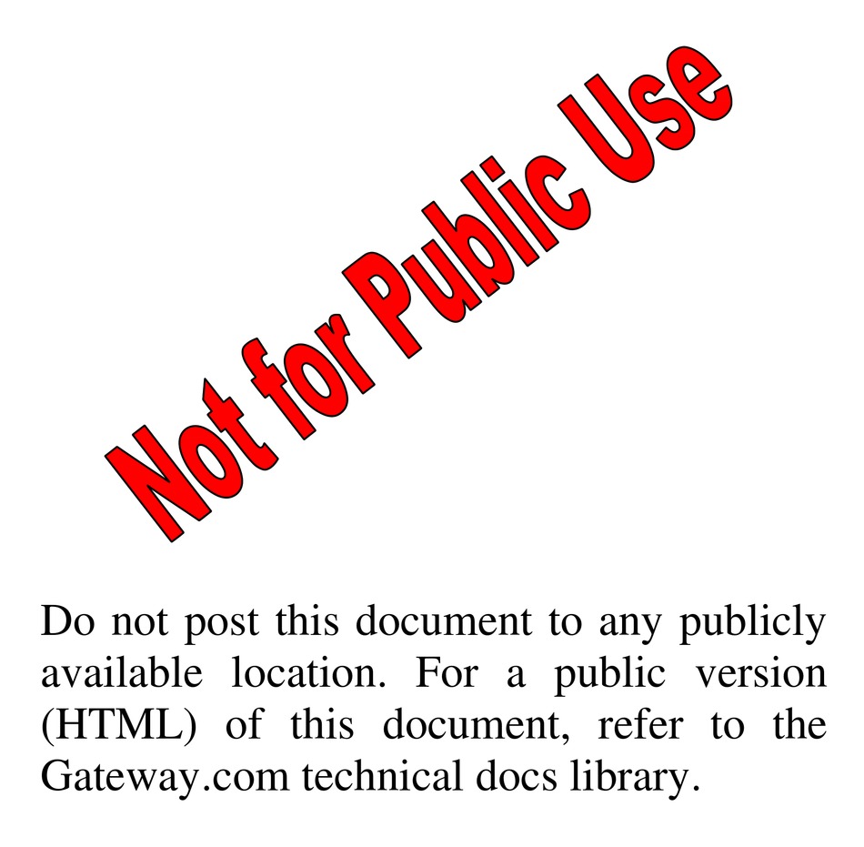 GATEWAY SOLO 2150 LAPTOP USER MANUAL | ManualsLib