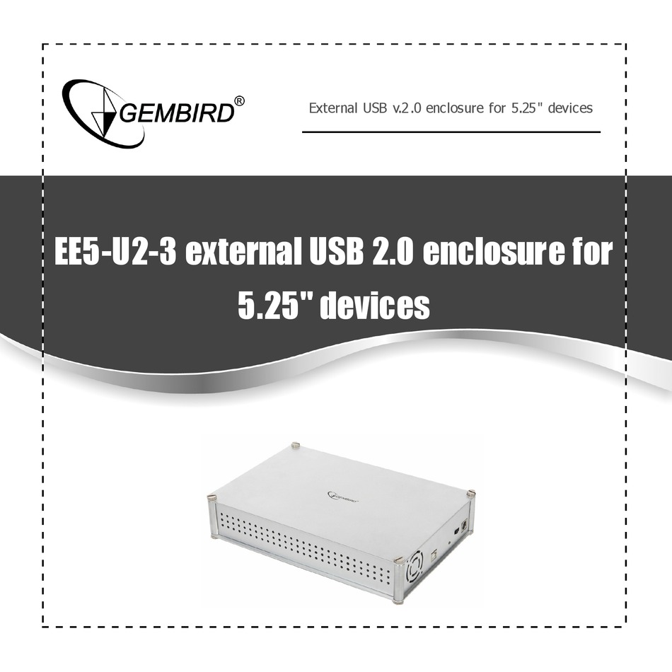 GEMBIRD EE5-U2-3 ENCLOSURE USER MANUAL | ManualsLib