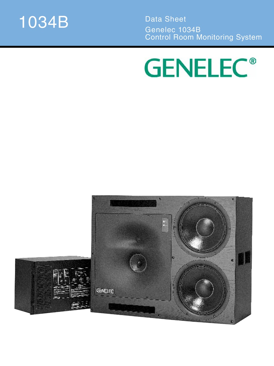 GENELEC 1034B SPEAKER DATASHEET 