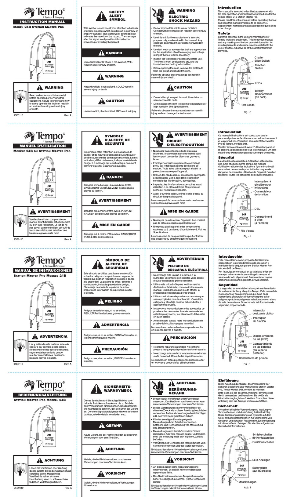 TEMPO FITNESS 24B STATION MASTER PRO INSTRUCTION MANUAL Pdf Download