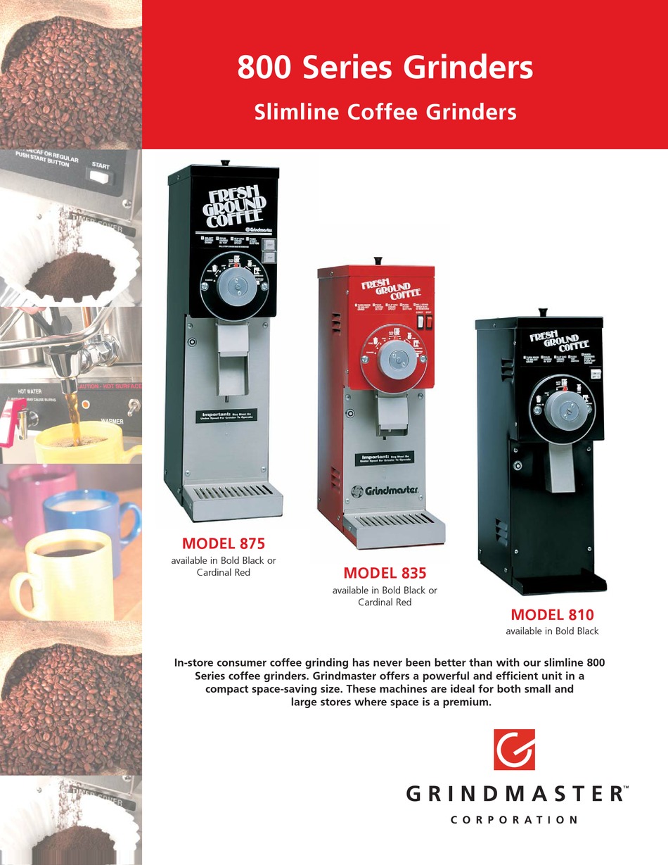 GRINDMASTER 810 COFFEE GRINDER SPECIFICATIONS ManualsLib