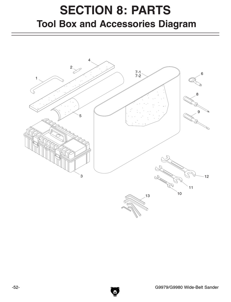 GRIZZLY G9979 SANDER PARTS LIST ManualsLib