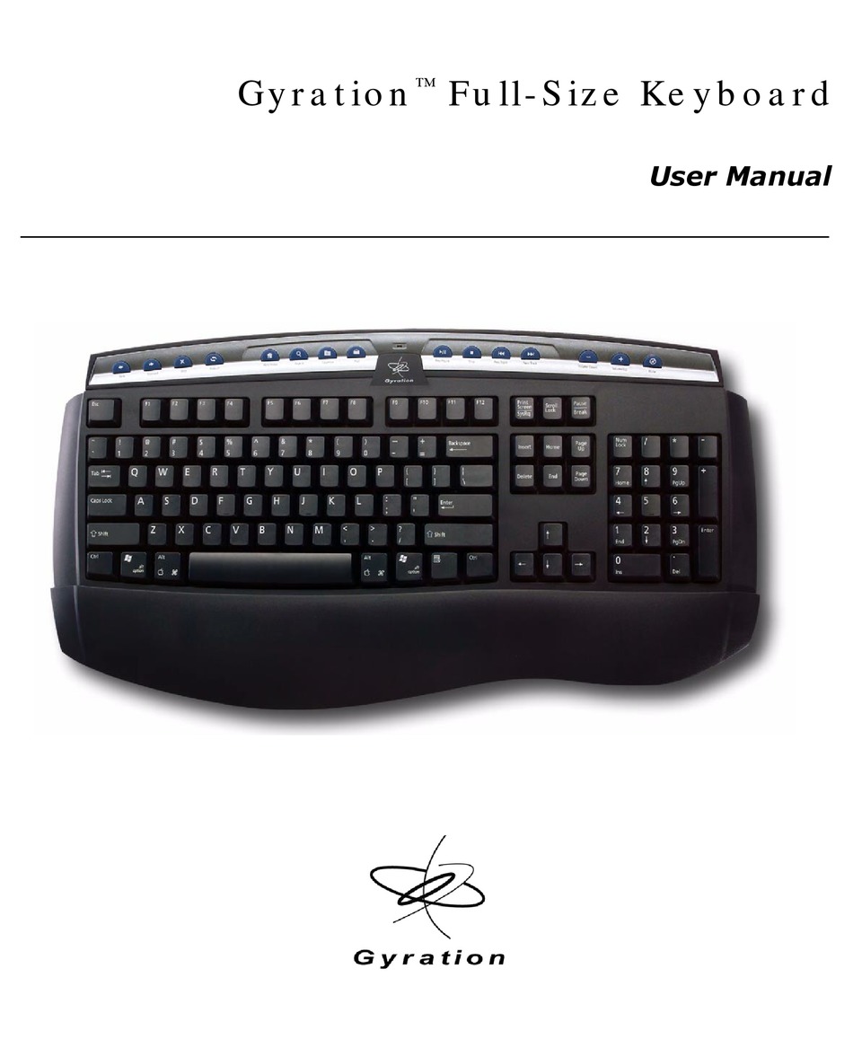GYRATION GP3200001 KEYBOARD USER MANUAL ManualsLib