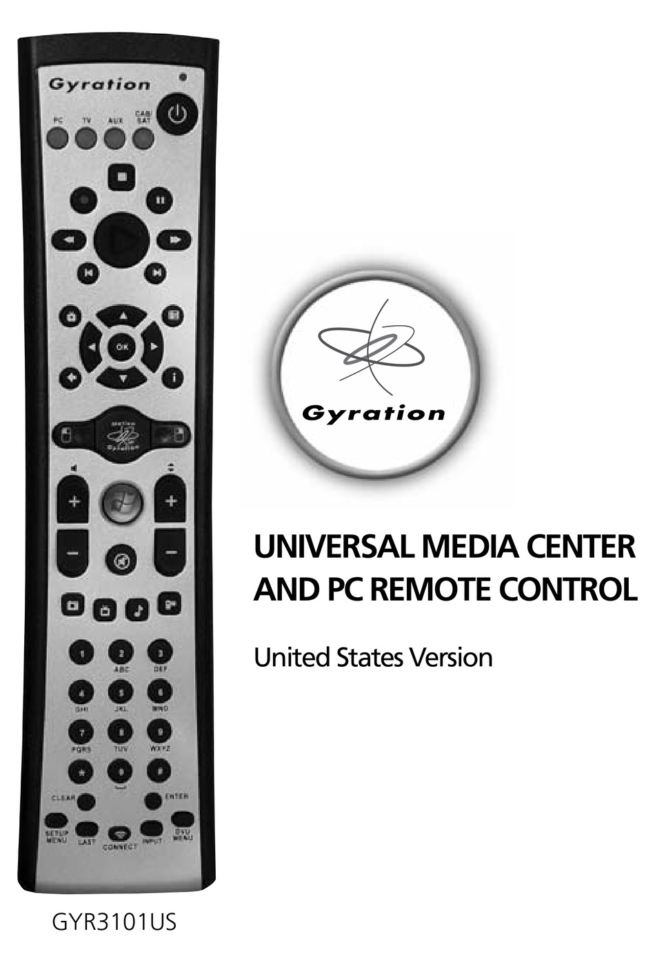 Gyration GYR3101US Media Center Remote 