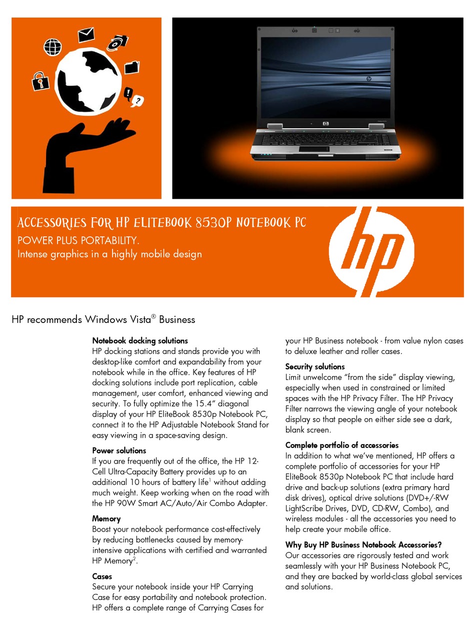 HP ELITEBOOK 8530P LAPTOP ACCESSORIES MANUAL ManualsLib