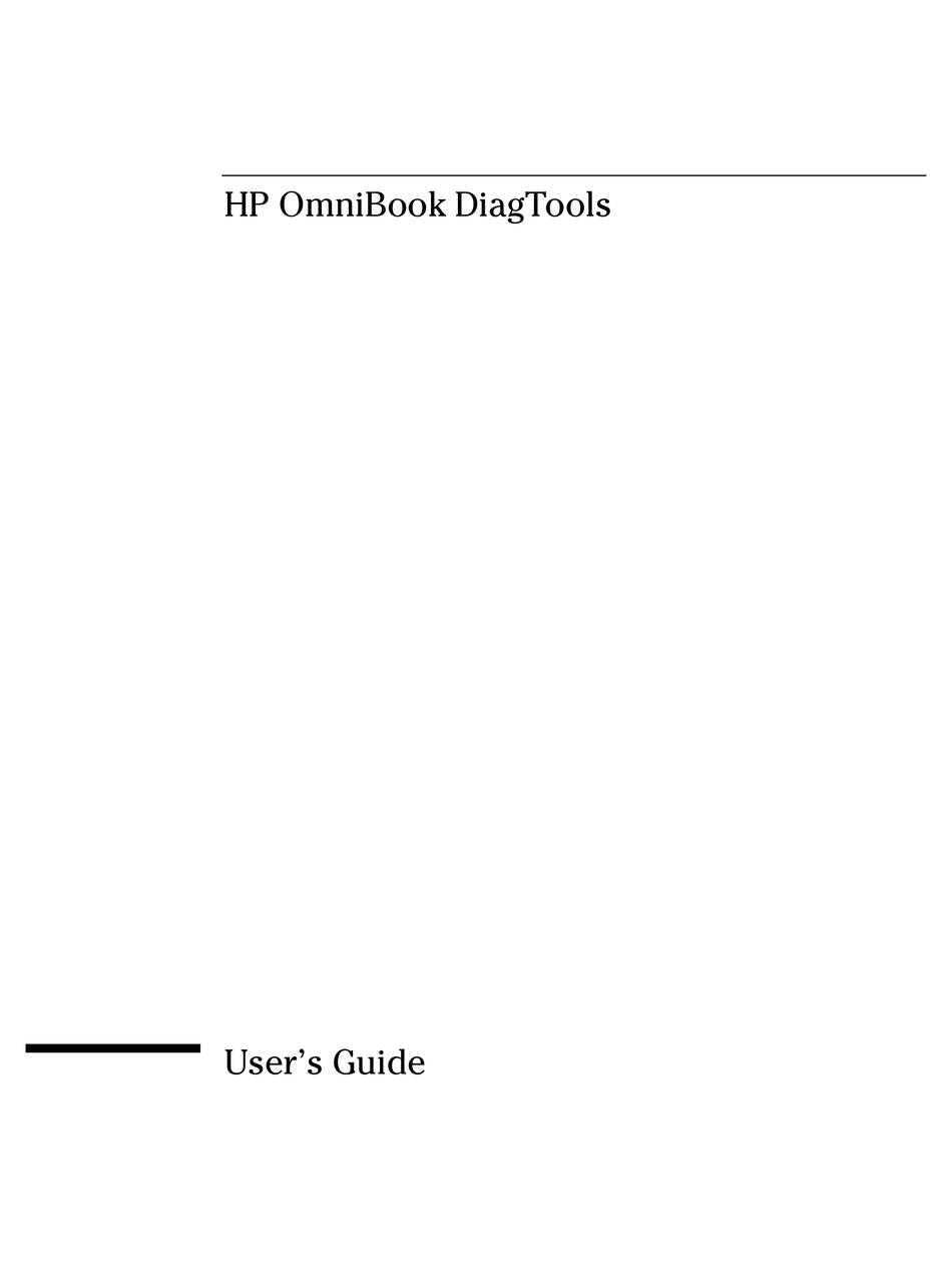 HP OMNIBOOK 2100 USER MANUAL Pdf Download | ManualsLib